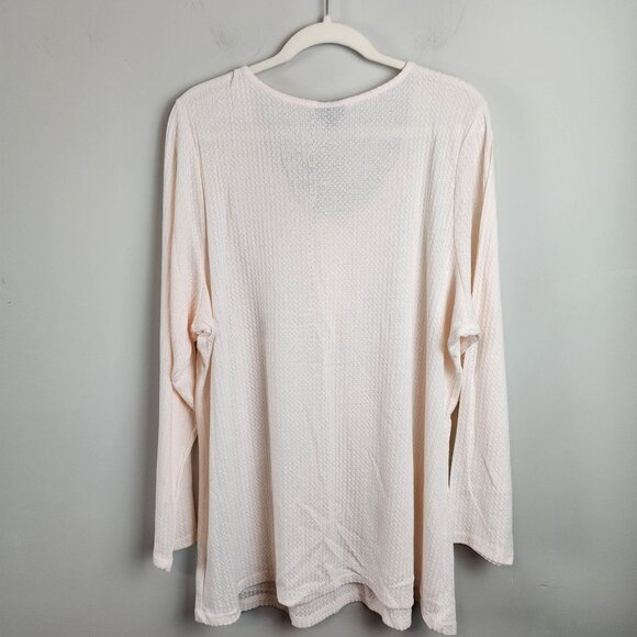 Torrid sz 4 / 4X women waffle knit snap front henley top shirt NRE - Picture 8 of 11